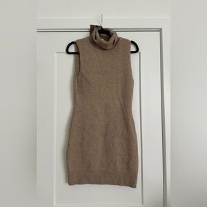 Le Lis Tan Turtle Neck knit dress